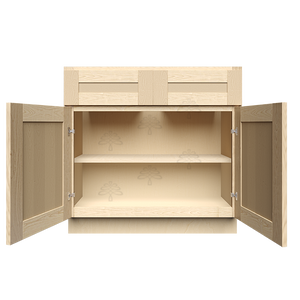 Lancaster Natural Shaker Base Cabinet 2 Doors