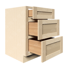 Load image into Gallery viewer, Lancaster Natural Shaker Base Cabinet with 3 Draws