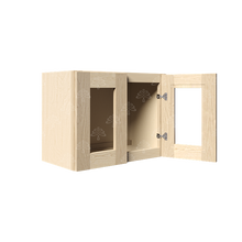 Load image into Gallery viewer, Lancaster Natural Shaker Wall Mullion Door Cabinet 2 Doors