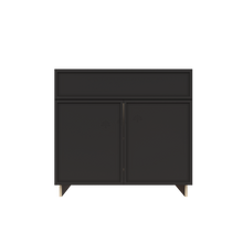 Load image into Gallery viewer, Urban Slim Black Painted Finish Base Cabinet with 1 Drawer 2 Doors and 1 Shelf