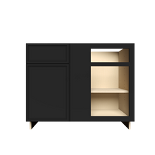 Load image into Gallery viewer, Urban Slim Black Painted Finish Blind Base Corner Cabinet with 1 Drawer 1 Door and 1 Shelf