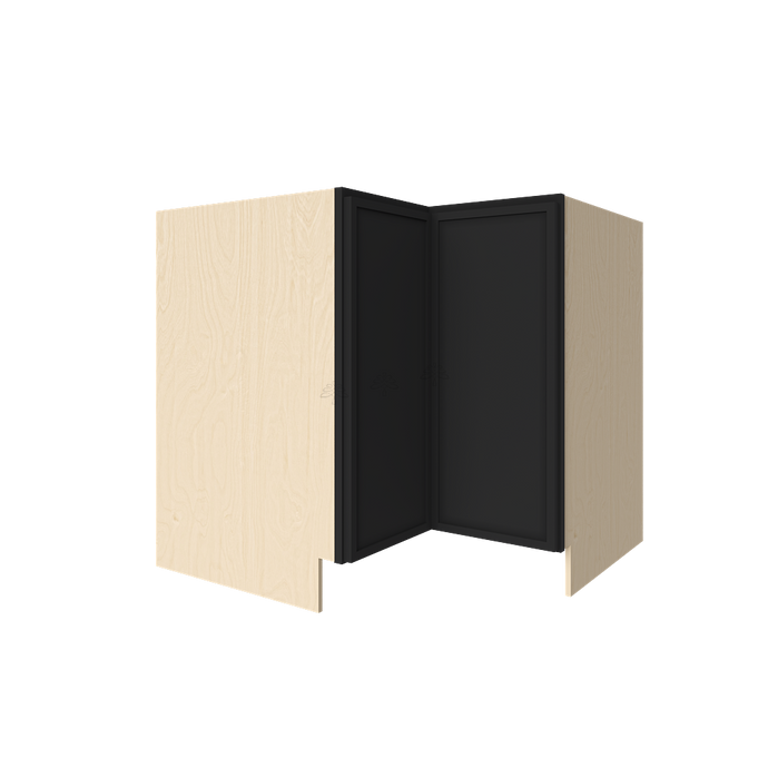 Urban Slim Black Painted Finish Base Lazy Susan Cabinet