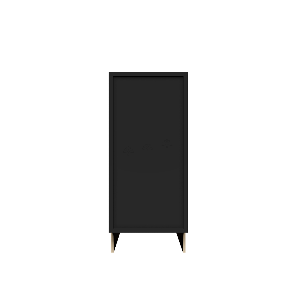 Urban Slim Black Painted Finish Base Spice Rack Cabinet