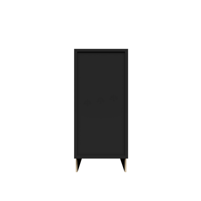 Urban Slim Black Painted Finish Base Spice Rack Cabinet