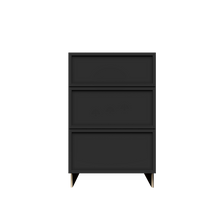 Load image into Gallery viewer, Urban Slim Black Painted Finish Drawer Base Cabinet with 3 Drawers