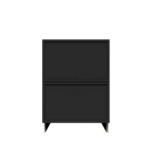 Load image into Gallery viewer, Urban Slim Black Painted Finish Drawer Base Cabinet with 2 Drawers