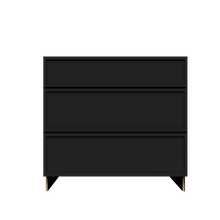 Load image into Gallery viewer, Urban Slim Black Painted Finish Drawer Base Cabinet with 3 Drawers