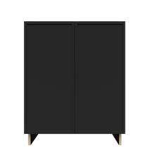 Load image into Gallery viewer, Urban Slim Black Painted Finish Full Height Base Cabinet with 2 Doors and 1 Shelf