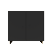 Load image into Gallery viewer, Urban Slim Black Painted Finish Full Height Base Cabinet with 2 Doors and 1 Shelf