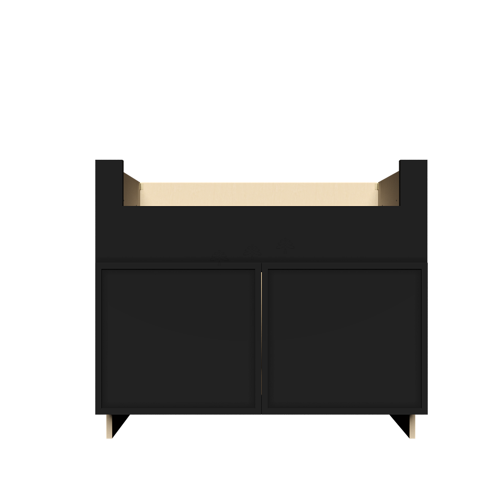 Urban Slim Black Painted Finish Farm Sink Base