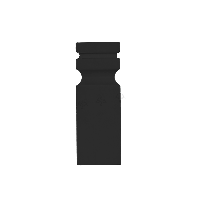 Urban Slim Black Painted Black Fluted Square Post End