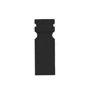 Urban Slim Black Painted Black Fluted Square Post End
