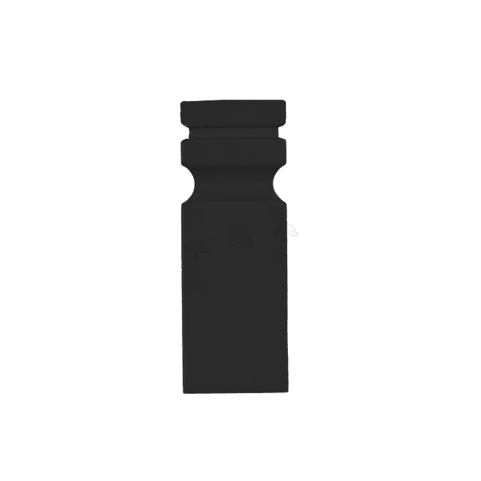 Urban Slim Black Painted Black Fluted Square Post End