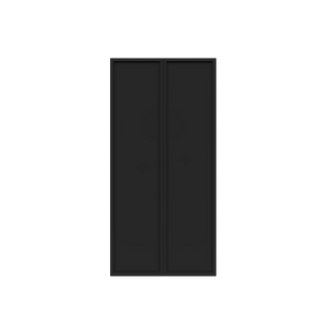 Urban Slim Black Painted Finish Pantry Cabinet Section with 2 Doors