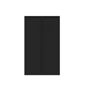 Urban Slim Black Painted Finish Pantry Cabinet Section with 2 Doors