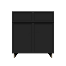 Load image into Gallery viewer, Urban Slim Black Painted Finish Sink Base Cabinet with 2 False Drawers and 2 Doors