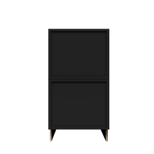Load image into Gallery viewer, Urban Slim Black Painted Finish Tall Vanity Drawer Base Cabinet with 2 Drawers