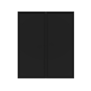 Urban Slim Black Painted Finish Wall Cabinet  with 2 doors