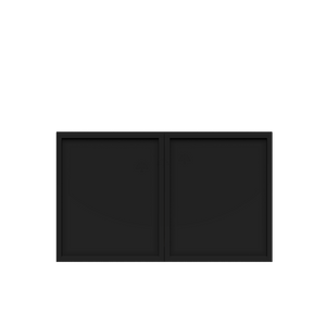 Urban Slim Black Painted Finish Wall Cabinet  with 2 doors