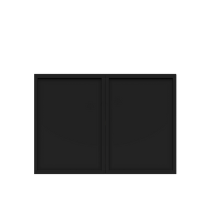 Urban Slim Black Painted Finish Wall Cabinet  with 2 doors