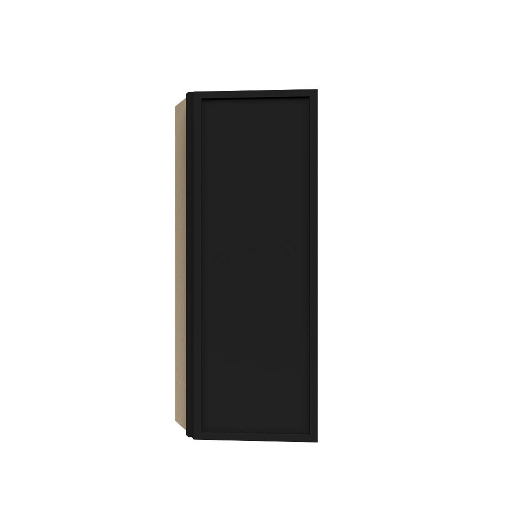 Urban Slim Black Painted Finish Wall End Angle Cabinet