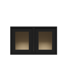 Load image into Gallery viewer, Urban Slim Black Painted Finish Wall Mullion Door Cabinet  with 2 doors