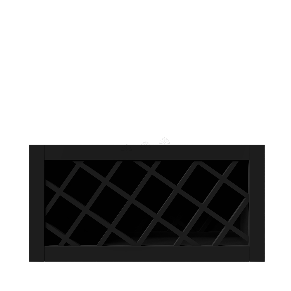 Urban Slim Black Painted Finish Wall Wine Rack Cabinet