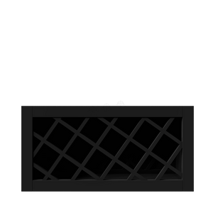 Urban Slim Black Painted Finish Wall Wine Rack Cabinet