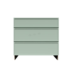Load image into Gallery viewer, Urban Slim Minty Green Shaker Painted Finish Drawer Base Cabinet with 3 Drawers