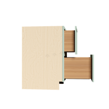 Load image into Gallery viewer, Urban Slim Minty Green Shaker Painted Finish Drawer Base Cabinet with 2 Drawers