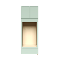 Load image into Gallery viewer, Urban Slim Minty Green Shaker Painted Finish Double Oven Cabinet with 1 Bottom Drawer and 2 Upper Doors