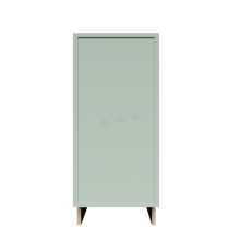 Load image into Gallery viewer, Urban Slim Minty Green Shaker Painted Finish Full Height Base Cabinet with 1 Door and 1 Shelf