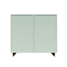 Load image into Gallery viewer, Urban Slim Minty Green Shaker Painted Finish Full Height Base Cabinet with 2 Doors and 1 Shelf