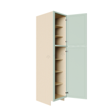 Load image into Gallery viewer, Urban Slim Minty Green Shaker Painted Finish Pantry Cabinet with 2 Doors