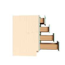 Load image into Gallery viewer, Urban Slim Minty Green Shaker Painted Finish Tall Vanity Drawer Base Cabinet with 4 Drawers