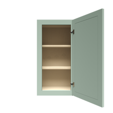Load image into Gallery viewer, Urban Slim Minty Green Shaker Painted Finish Wall Cabinet