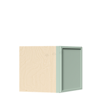 Load image into Gallery viewer, Urban Slim Minty Green Shaker Painted Finish Wall Diagonal Corner Cabinet