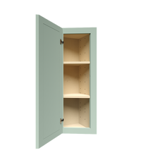 Load image into Gallery viewer, Urban Slim Minty Green Shaker Painted Finish Wall End Angle Cabinet