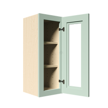 Load image into Gallery viewer, Urban Slim Minty Green Shaker Painted Finish Wall Mullion Door Cabinet