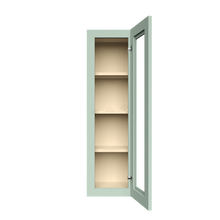 Load image into Gallery viewer, Urban Slim Minty Green Shaker Painted Finish Wall Mullion Door Cabinet