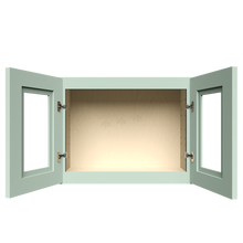 Load image into Gallery viewer, Urban Slim Minty Green Shaker Painted Finish Wall Mullion Door Cabinet