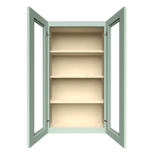 Load image into Gallery viewer, Urban Slim Minty Green Shaker Painted Finish Wall Mullion Door Cabinet