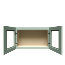 Load image into Gallery viewer, Urban Slim Minty Green Shaker Painted Finish Wall Mullion Door Cabinet