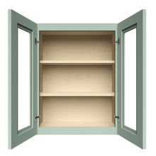 Load image into Gallery viewer, Urban Slim Minty Green Shaker Painted Finish Wall Mullion Door Cabinet