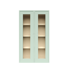 Load image into Gallery viewer, Urban Slim Minty Green Shaker Painted Finish Wall Mullion Door Cabinet