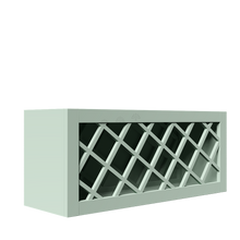 Load image into Gallery viewer, Urban Slim Minty Green Shaker Painted Finish Wall Wine Rack Cabinet