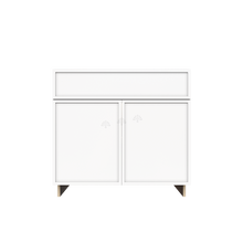 Load image into Gallery viewer, Urban Slim White Shaker Painted Finish Base Cabinet with 1 Drawer 2 Doors and 1 Shelf