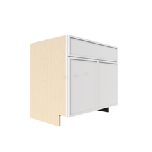 Load image into Gallery viewer, Urban Slim White Shaker Painted Finish Base Cabinet with 1 Drawer 2 Doors and 1 Shelf