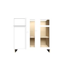 Load image into Gallery viewer, Urban Slim White Shaker Painted Finish Blind Base Cabinet with 1 Drawer 1 Door and 1 Shelf