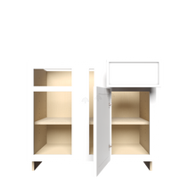 Load image into Gallery viewer, Urban Slim White Shaker Painted Finish Blind Base Cabinet with 1 Drawer 1 Door and 1 Shelf